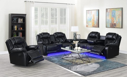 New led recliner sofa loveseat - new,